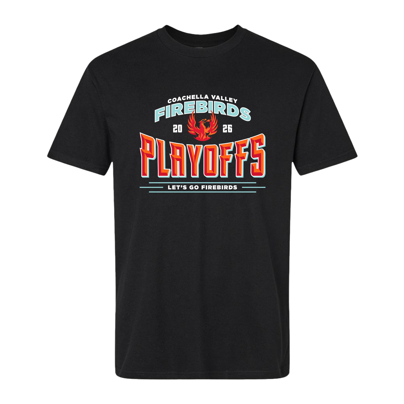 Coachella Valley Firebirds 2026 Black Logo Playoff Tee