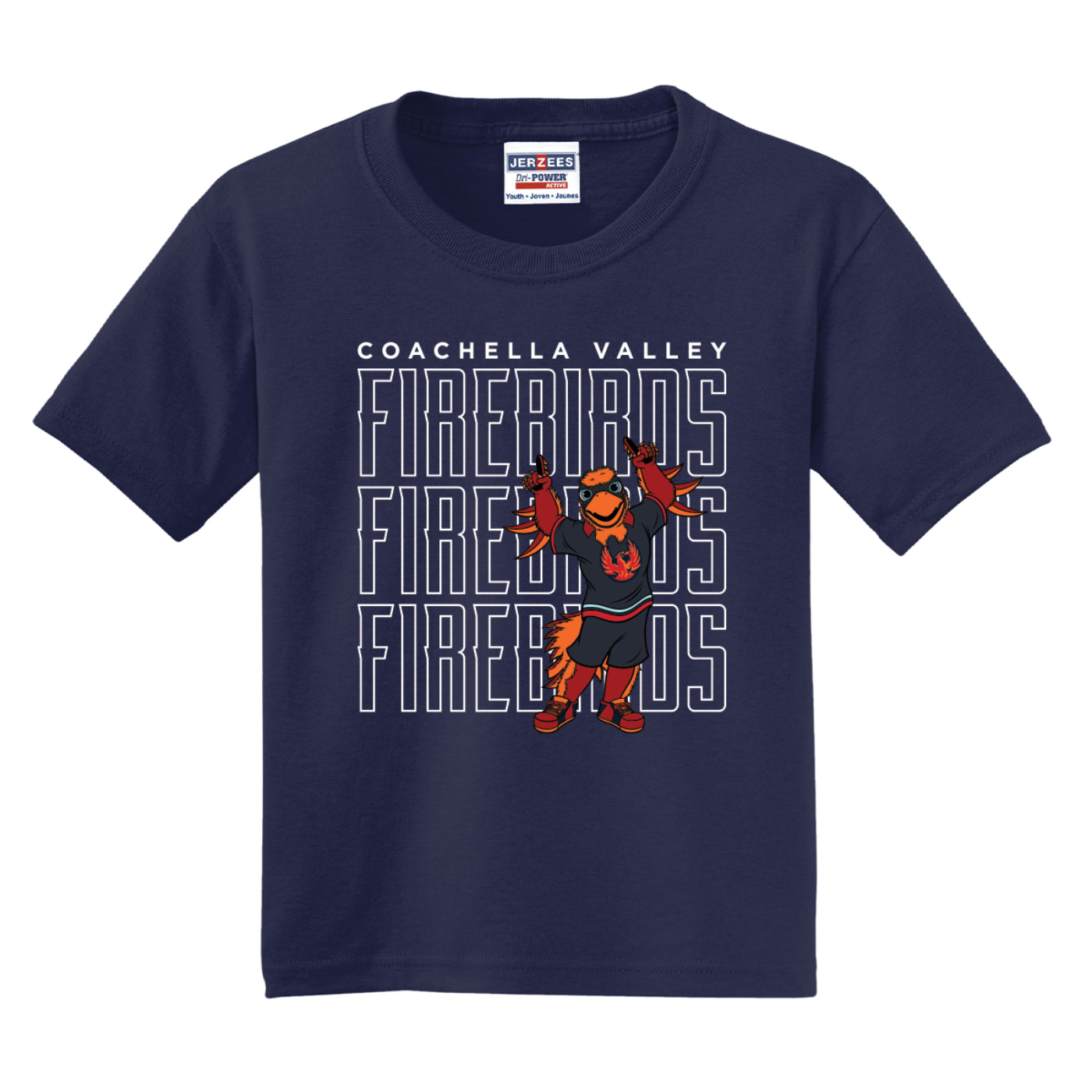 Coachella Valley Firebirds Fuego Repeat Kids Navy Tee