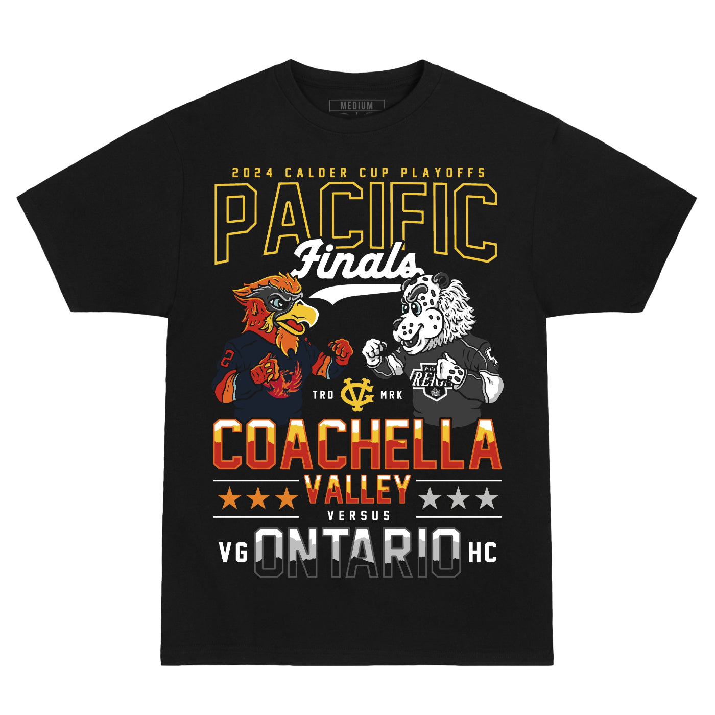 Coachella Valley Firebirds VGHC 2024 Calder Cup Pacific Finals Match Up Tee