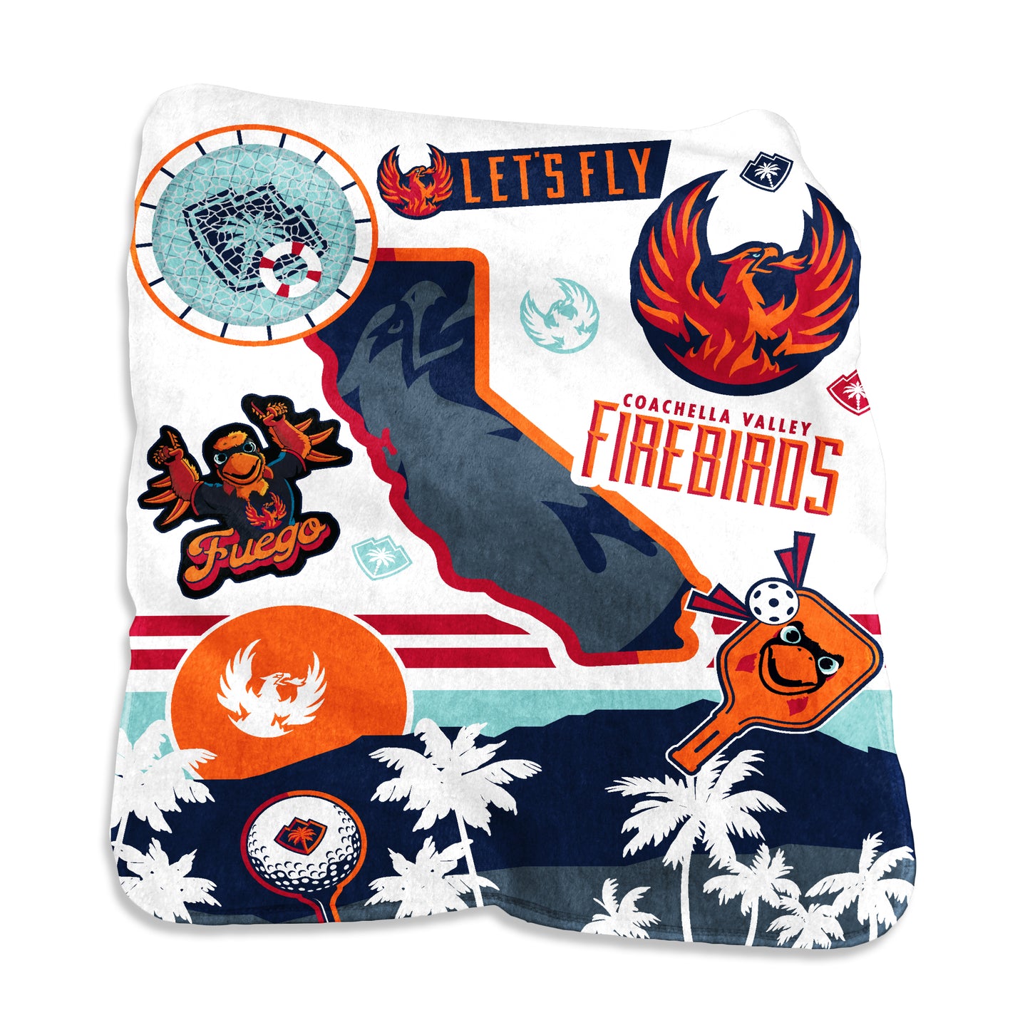 Coachella Valley Firebirds Natural Raschel Throw