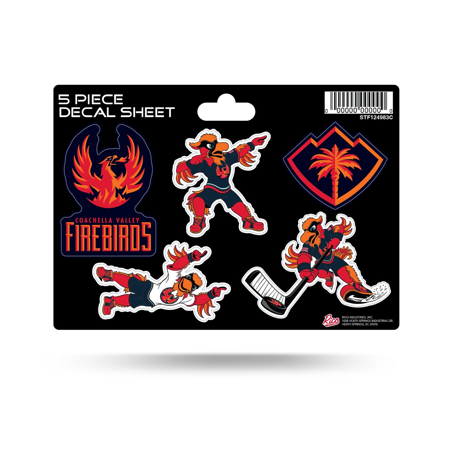 Coachella Valley Firebirds 5pc Decal Sheet