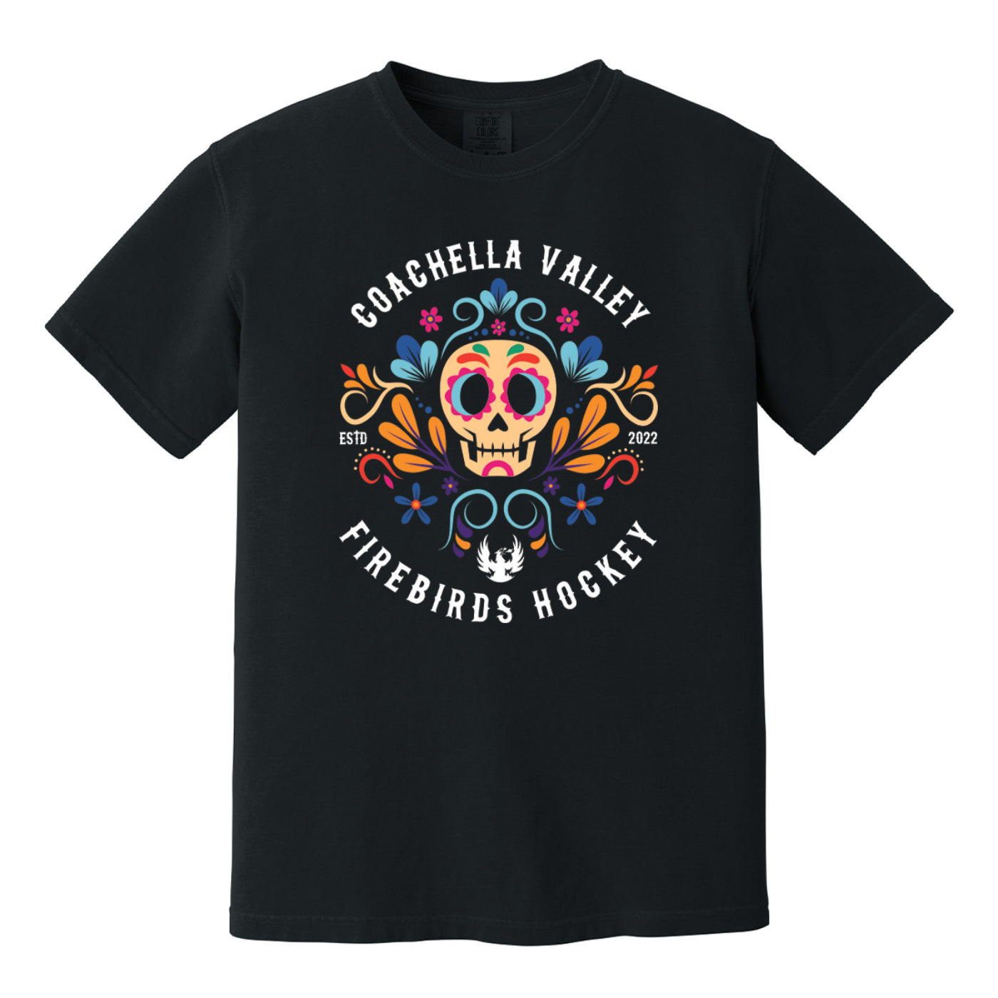 Coachella Valley Firebirds Día de Los Muertos CC Black Tee
