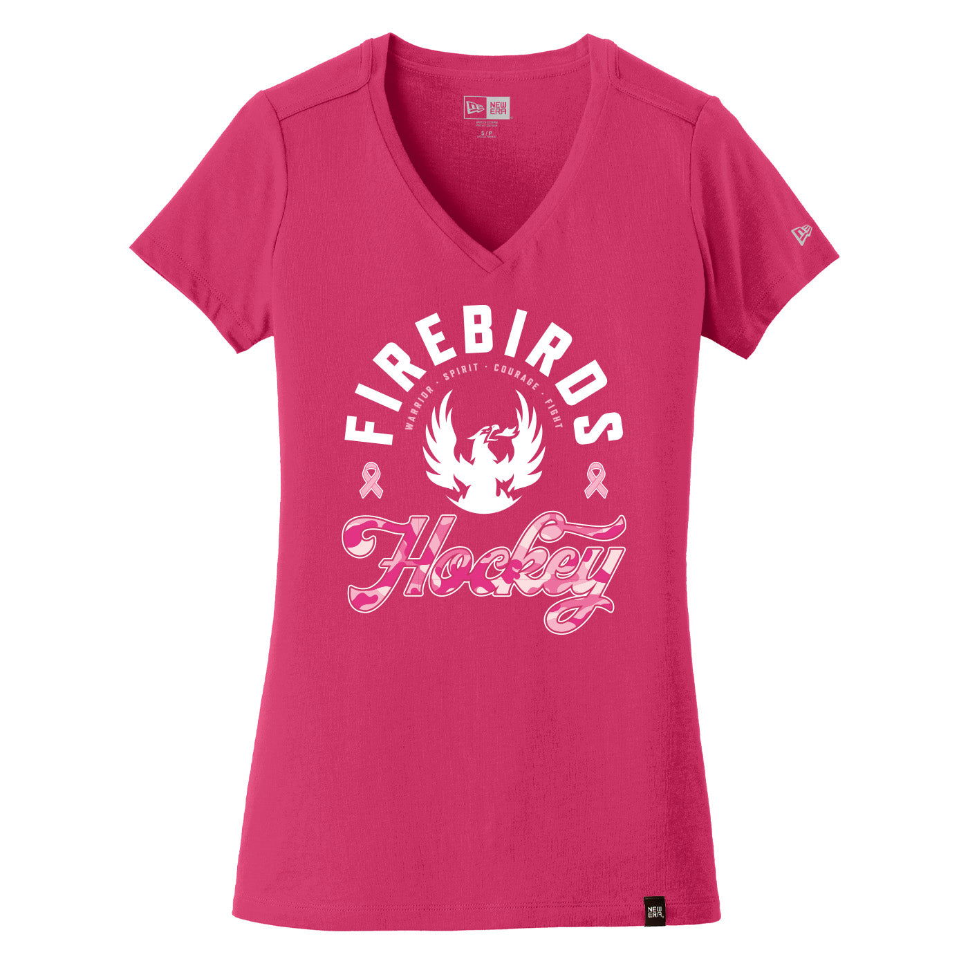 Coachella Valley Firebirds Womens Pink In The Rink V-Neck Tee