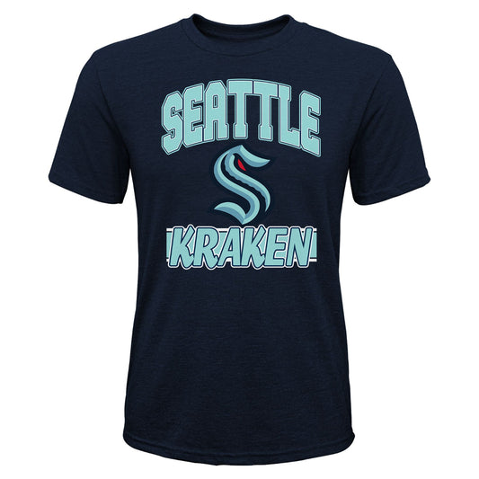 Outerstuff Youth Navy Seattle Kraken Primary Logo Long Sleeve T-Shirt