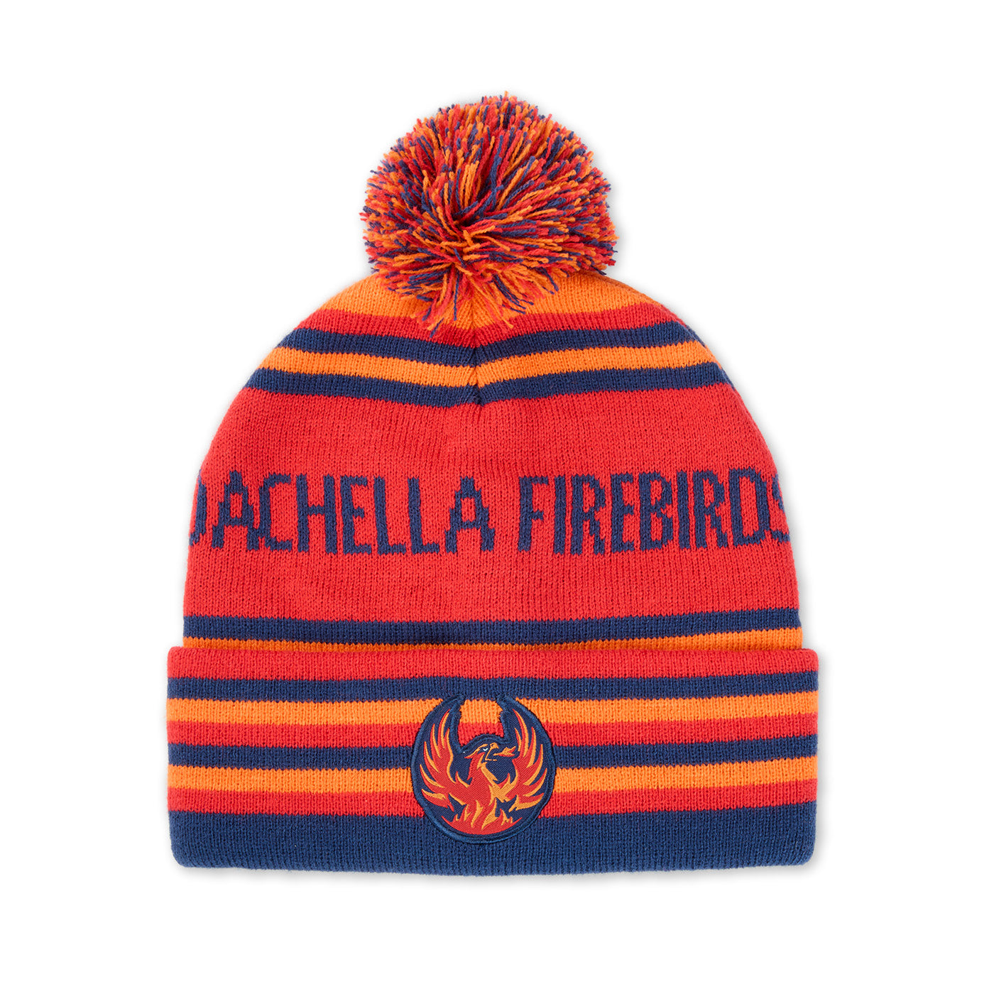 Coachella Valley Firebirds Stripe Pom Beanie