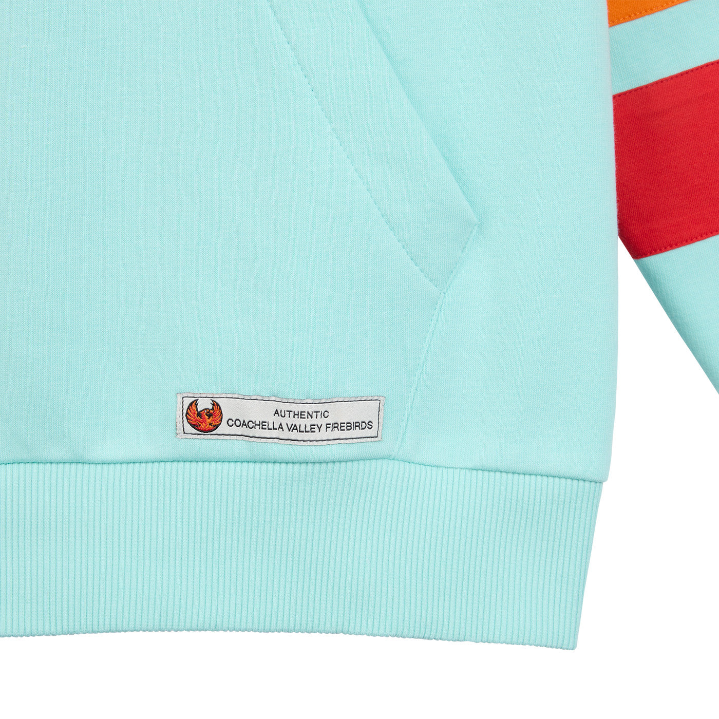 Coachella Valley Firebirds Primary Stripes Ice Blue Hoodie