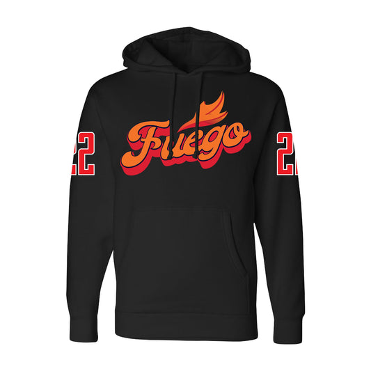 Coachella Valley Firebirds Fuego Name and Number Hoodie