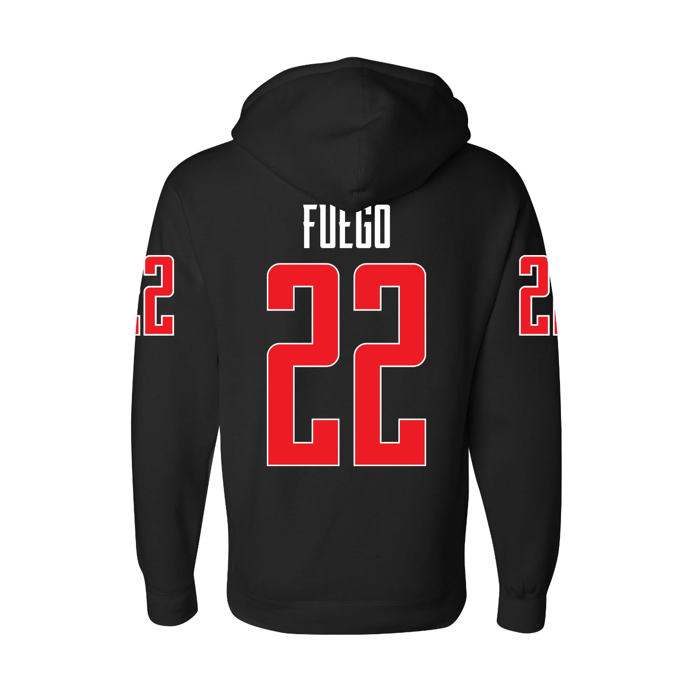 Coachella Valley Firebirds Fuego Name and Number Hoodie