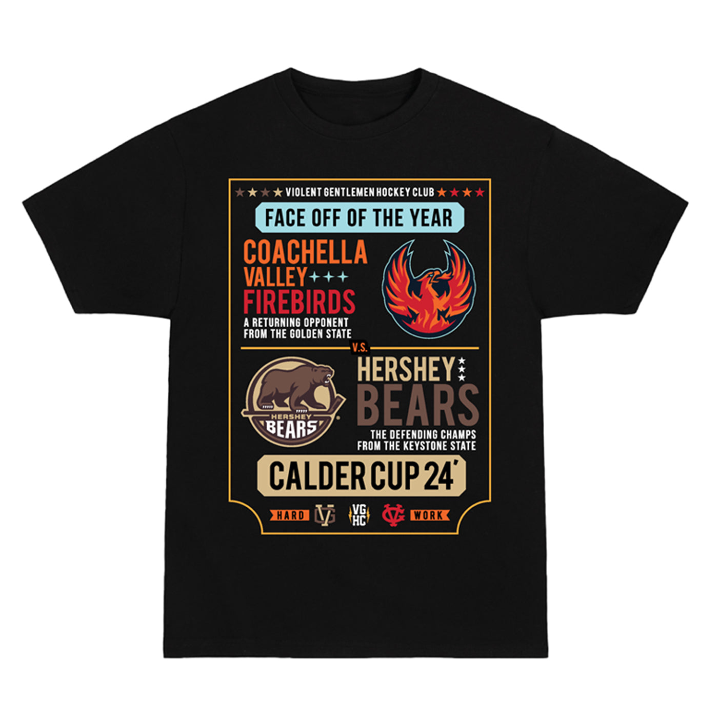 Coachella Valley Firebirds 2024 Calder Cup Finals Matchup Tee