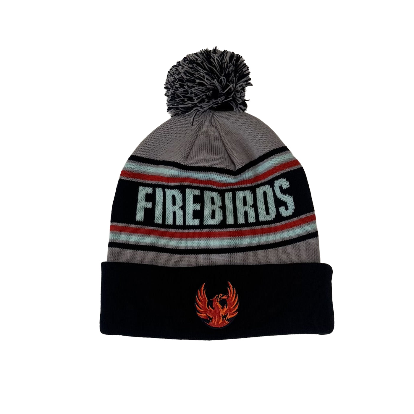 Coachella Valley Firebirds Striped Pom Beanie