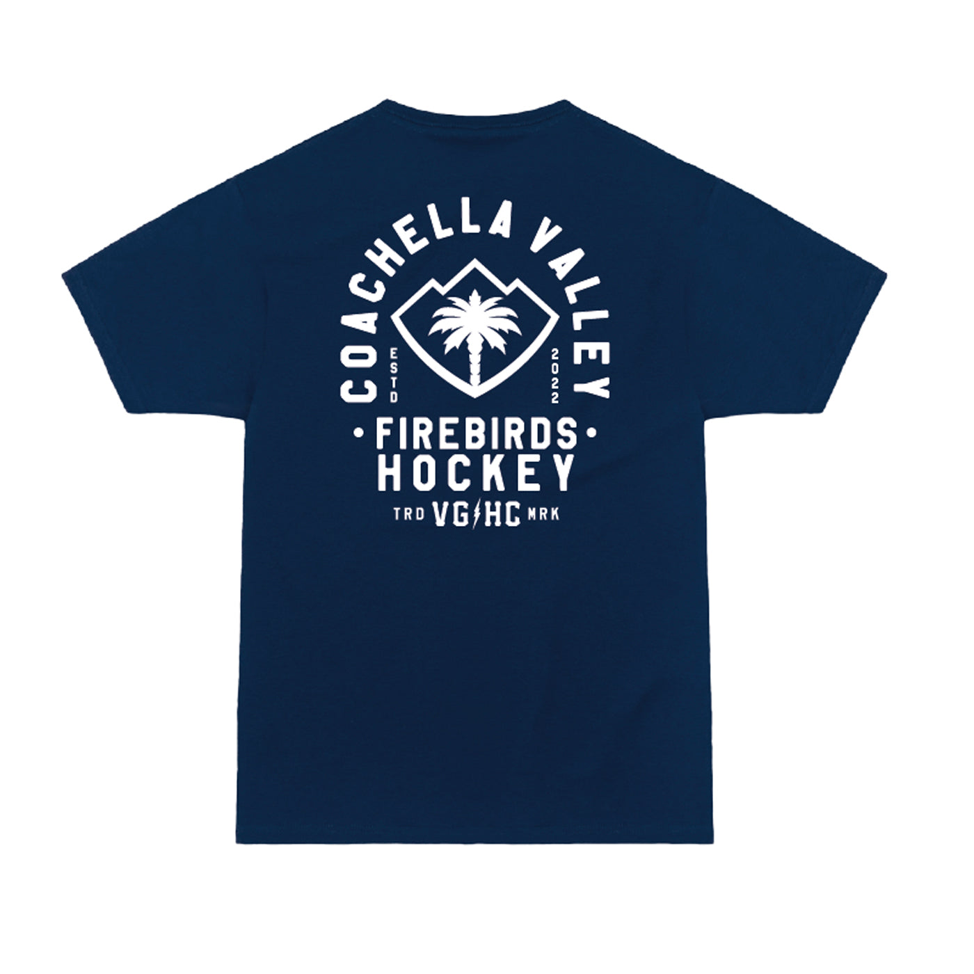 Coachella Valley Firebirds VGHC Arch Palm Navy Tee