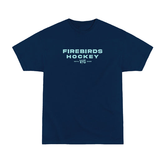 Coachella Valley Firebirds VGHC Firebirds Hockey Navy Tee