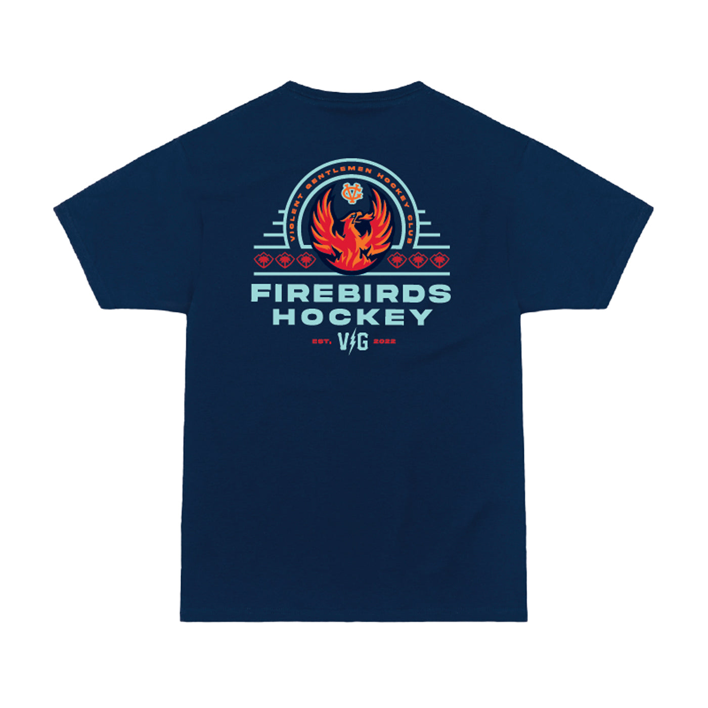 Coachella Valley Firebirds VGHC Firebirds Hockey Navy Tee