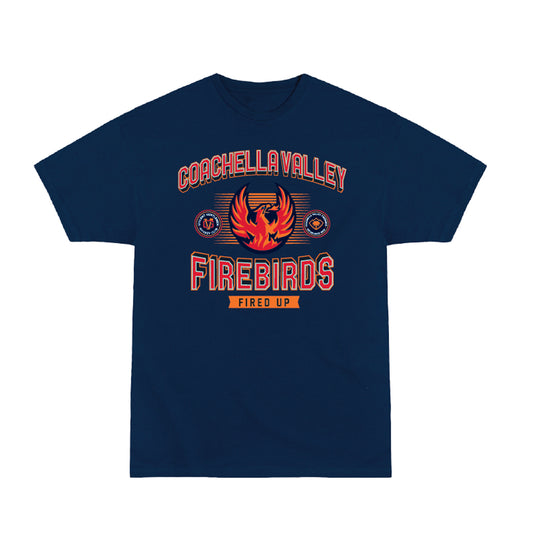 Coachella Valley Firebirds VGHC Fired Up Navy Tee