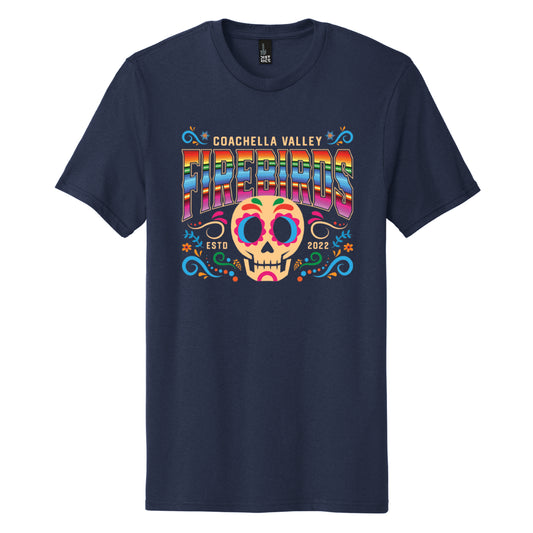 Coachella Valley Firebirds Dia de los Muertos 2024 Navy Tee