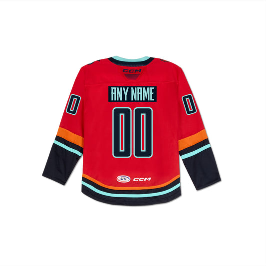 Coachella Valley Firebirds Customized CCM Youth Red Alert Jersey
