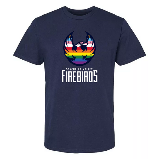 Coachella Valley Firebirds Pride Vertical Navy Tee