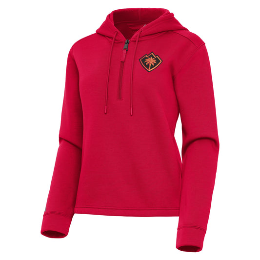 Coachella Valley Firebirds Secondary Quarter Zip Womens Hoodie