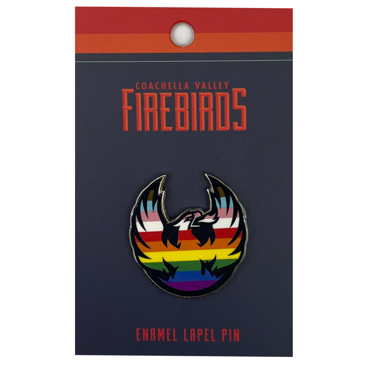 Coachella Valley Firebirds Primary Logo Pride Pin