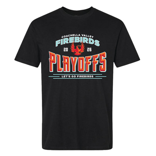 Coachella Valley Firebirds 2026 Black Logo Playoff Tee