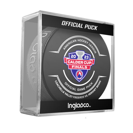 Coachella Valley Firebirds Calder Cup Official Puck in Cube