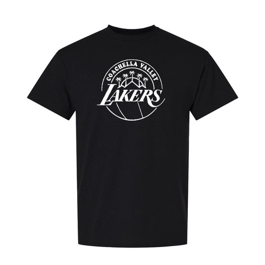 Coachella Valley Lakers Primary Outline Logo Black Tee