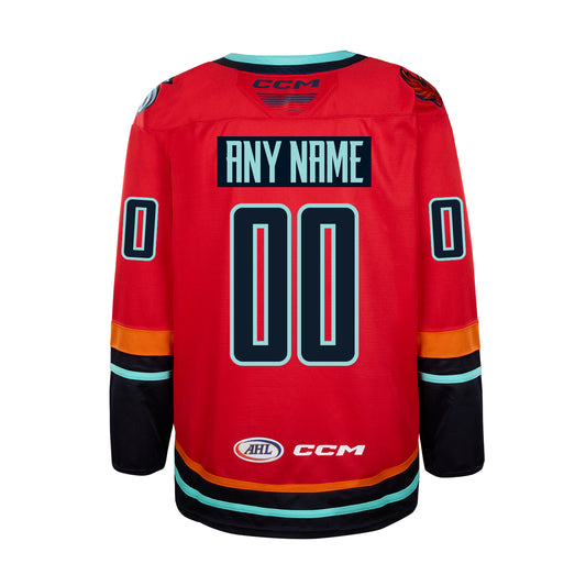 Coachella Valley Firebirds Customized CCM Replica Red Alert Jersey