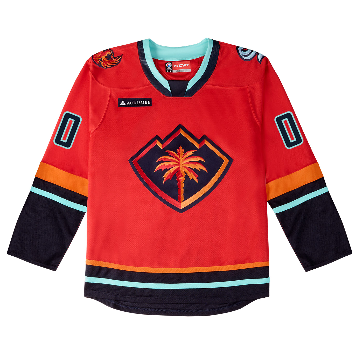 Coachella Valley Firebirds Customized CCM Youth Red Alert Jersey