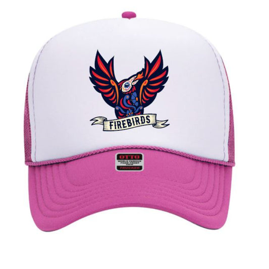 Coachella Valley Firebirds Día de Los Muertos Foam Trucker Pink Hat