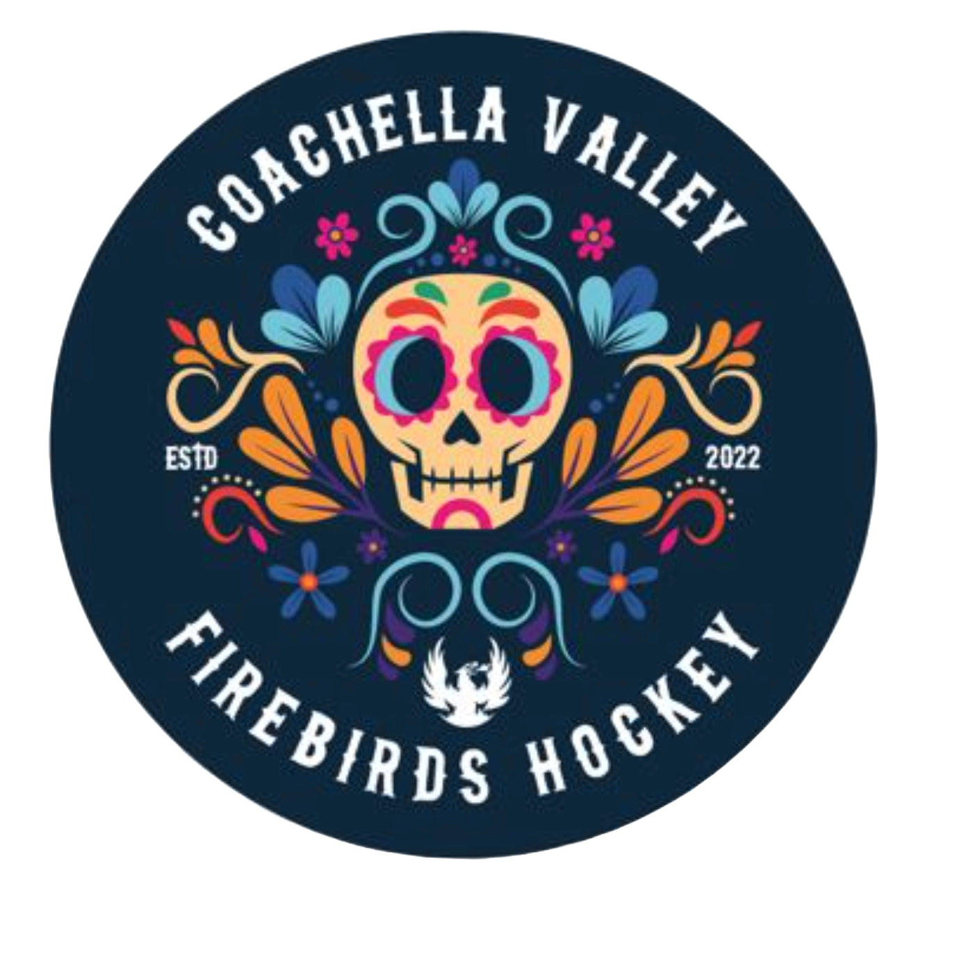 Coachella Valley Firebirds Día de Los Muertos Black Puck
