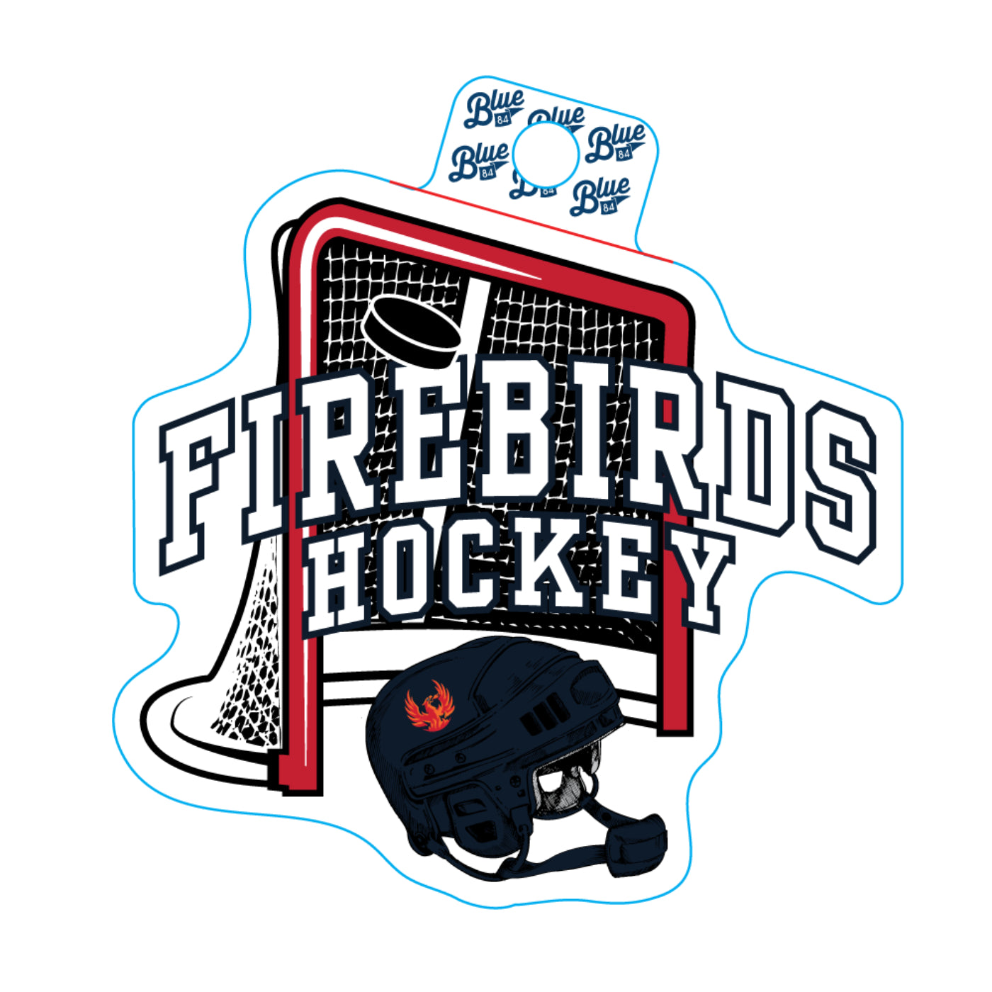 Coachella Valley Firebirds Hockey Net Sticker
